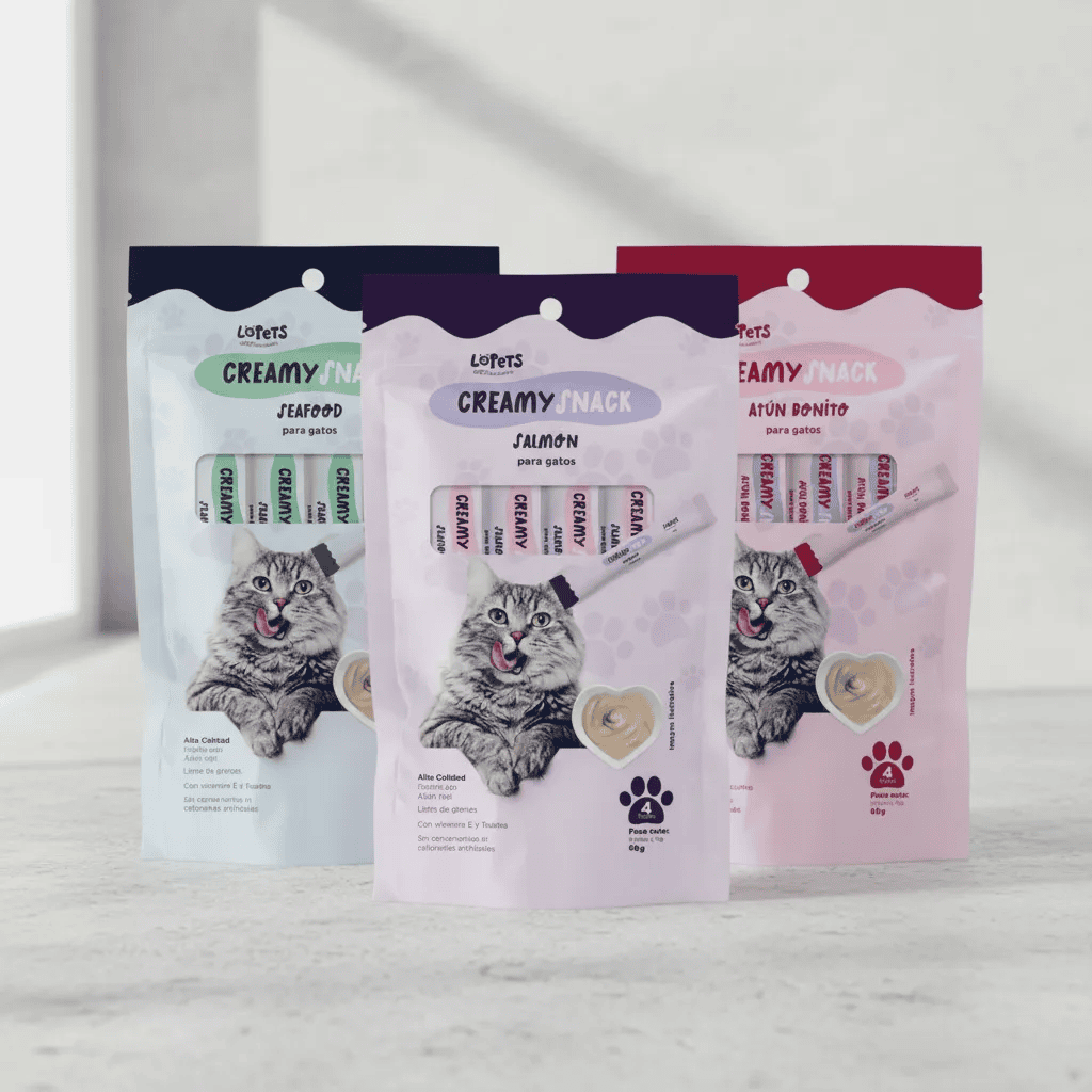 Snack golosina líquida 60g Lopets - Pack de 4x15g (Varios sabores)
