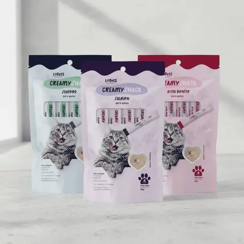 Snack golosina líquida 60g Lopets - Pack de 4x15g (Varios sabores)