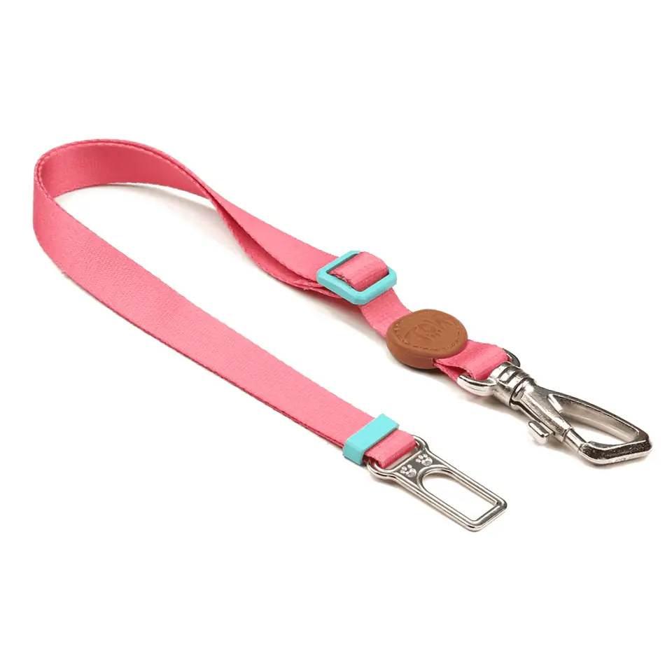 Correa adaptador de cinturón de seguridad para autos 70cm, Toh (Rosa Fiji)