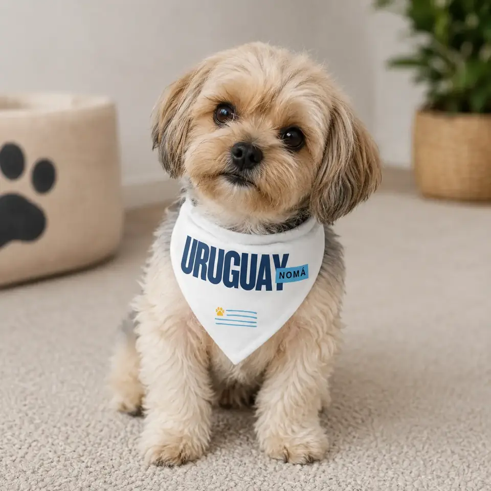 Bandana Mundialista. Edición especial La Celeste. Diseño "Uruguay Nomá"