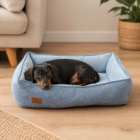 Cama M premium. Con colchón ortopédico, impermeable. Toby & Ace. 86x60x20cm