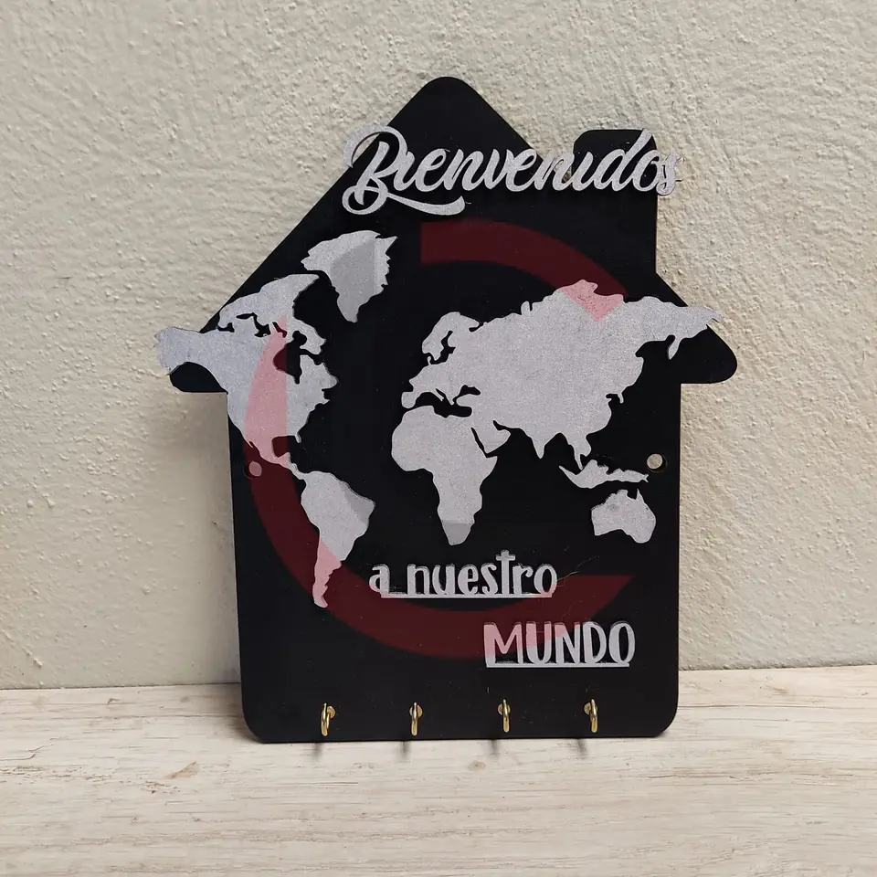 Portallaves "Bienvenidos a nuestro mundo"