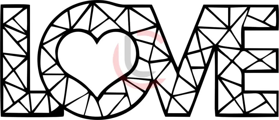 Cuadro "LOVE" calado