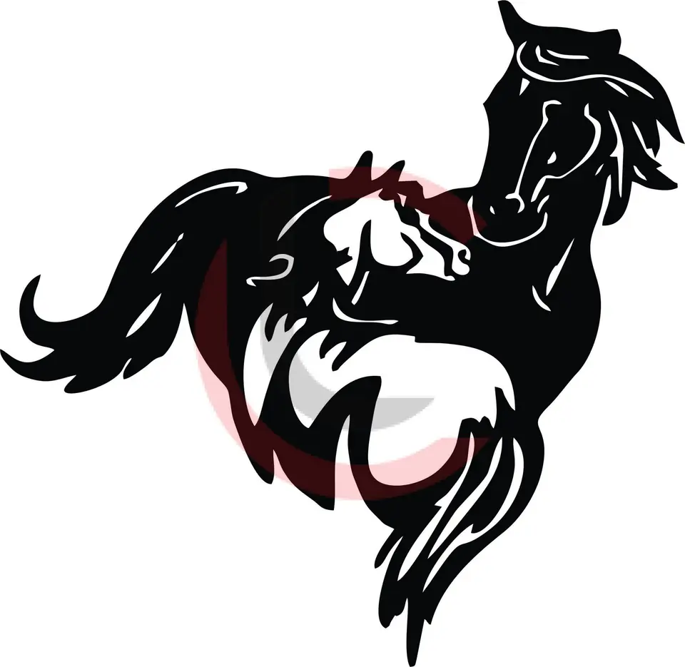 Cuadro caballo y potrillo 2
