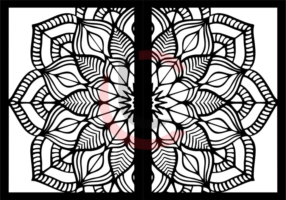 Cuadro díptico mandala