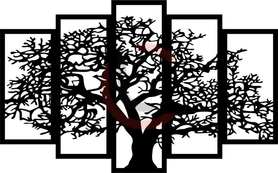 Cuadro árbol cinco partes