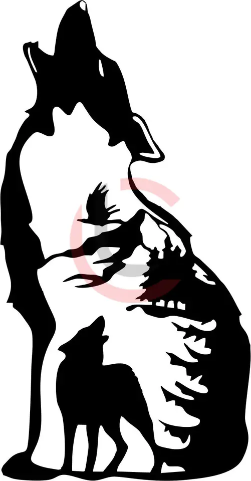 Cuadro lobo calado