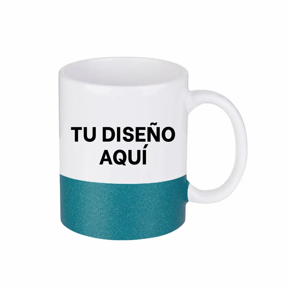 TAZA BASE DE GLITTER PERSONALIZADO