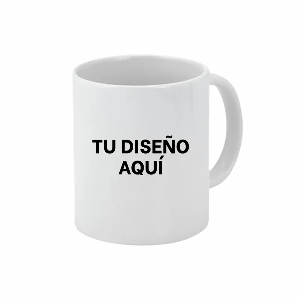 TAZA COMÚN BLANCA PERSONALIZADA