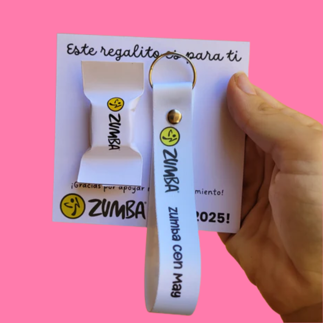 KIT 2 REGALOS; TARJETON + LLAVERO DE CINTA + CARAMELO