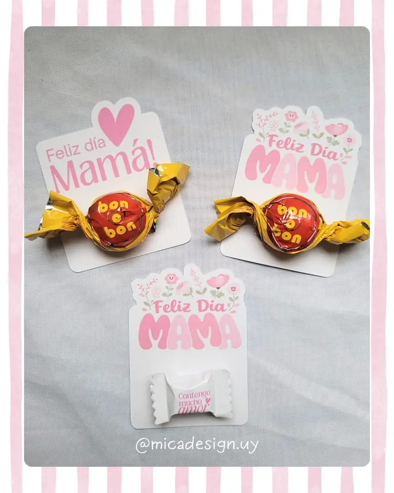TARJETA + CARAMELO (día de la madre)