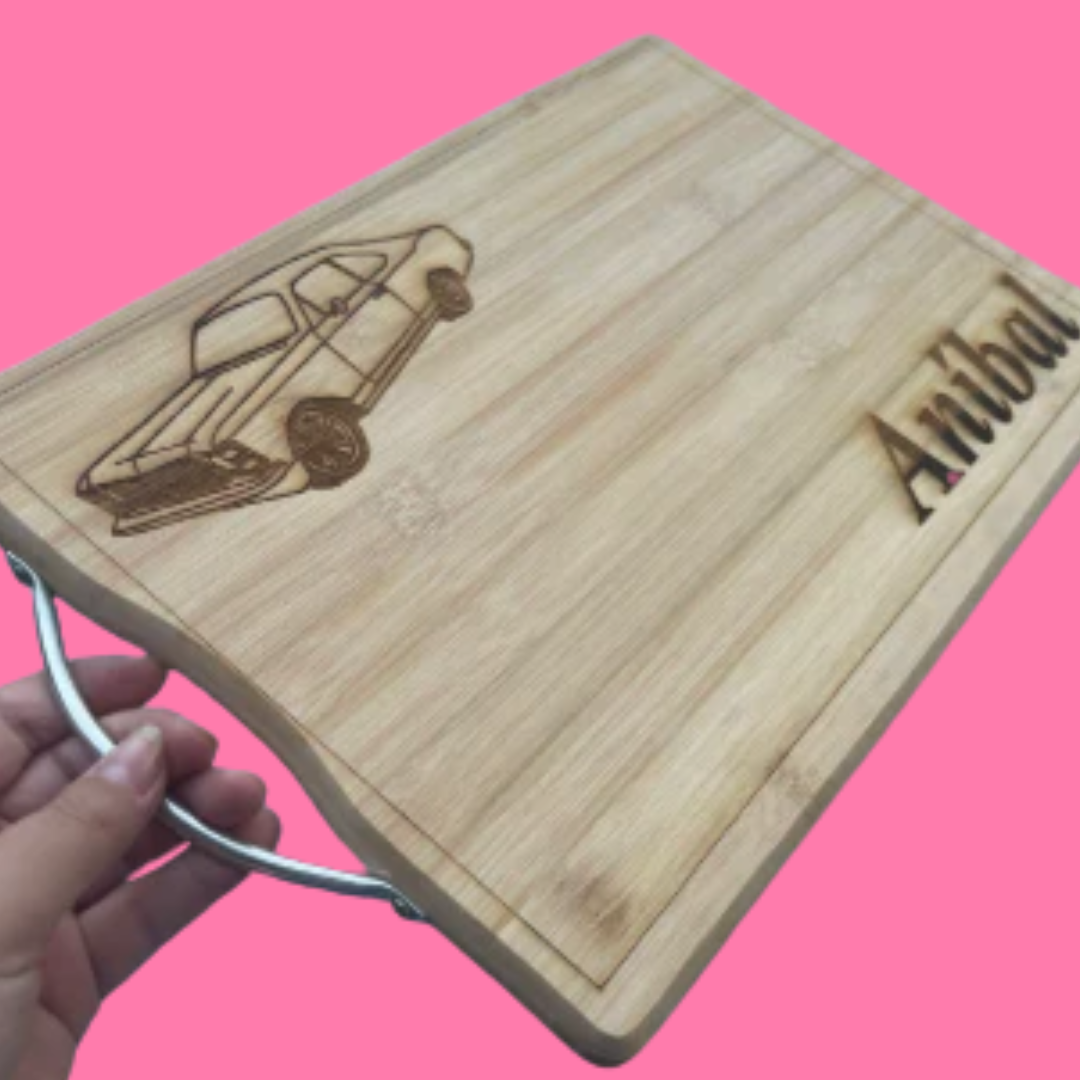 Tabla de asado 35x25 con asa - Personalizable