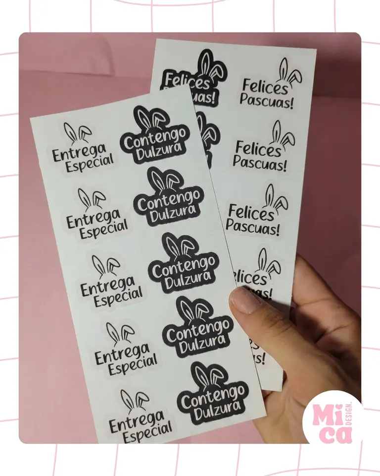 PLANCHA DE STICKERS PASCUAS 20 unidades