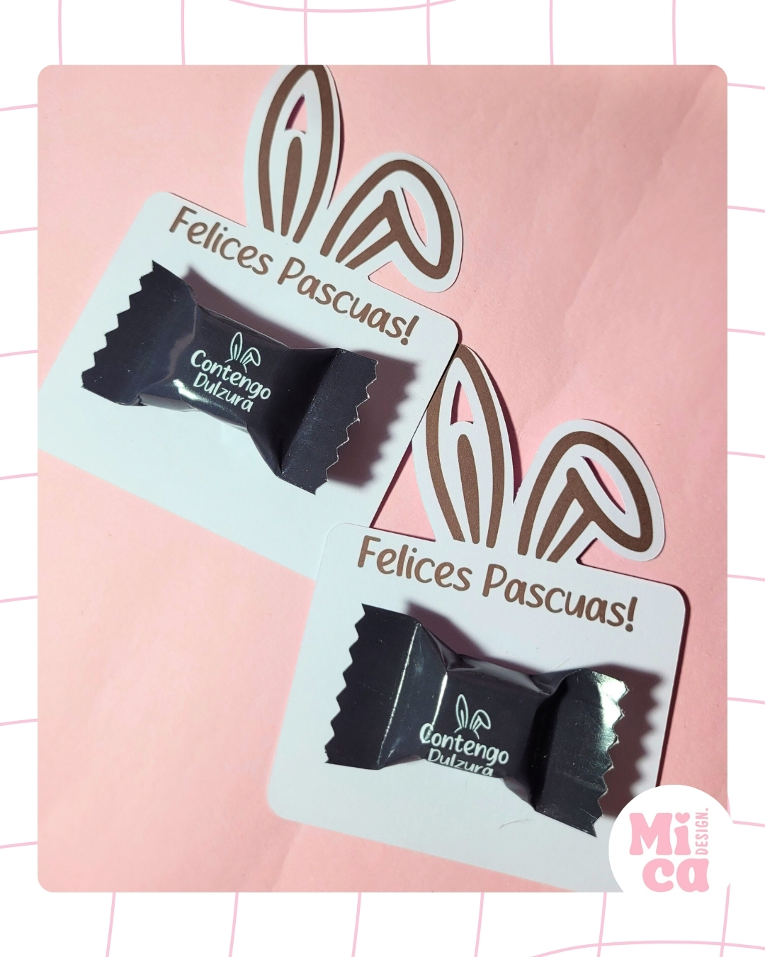 TARJETA + CARAMELO Temática Pascuas