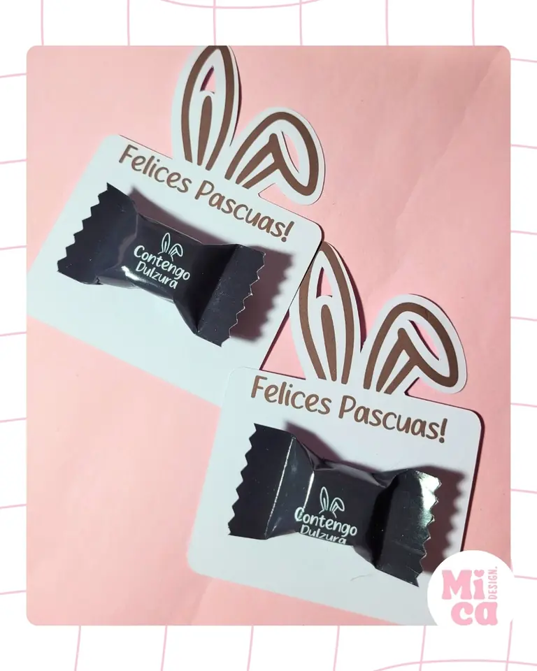 TARJETA + CARAMELO Temática Pascuas