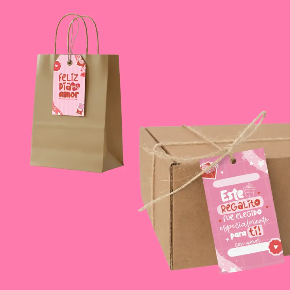 TARJETA PREDISEÑADA - SAN VALENTIN - 9x5 cm