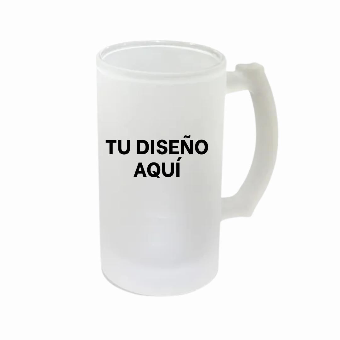 JARRA DE CERVEZA ESMERILADA PERSONALIZADA