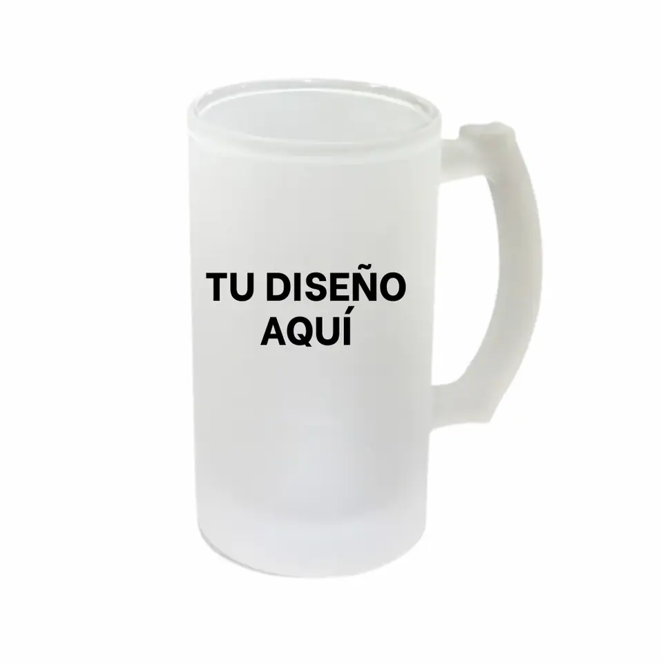 JARRA DE CERVEZA ESMERILADA PERSONALIZADA