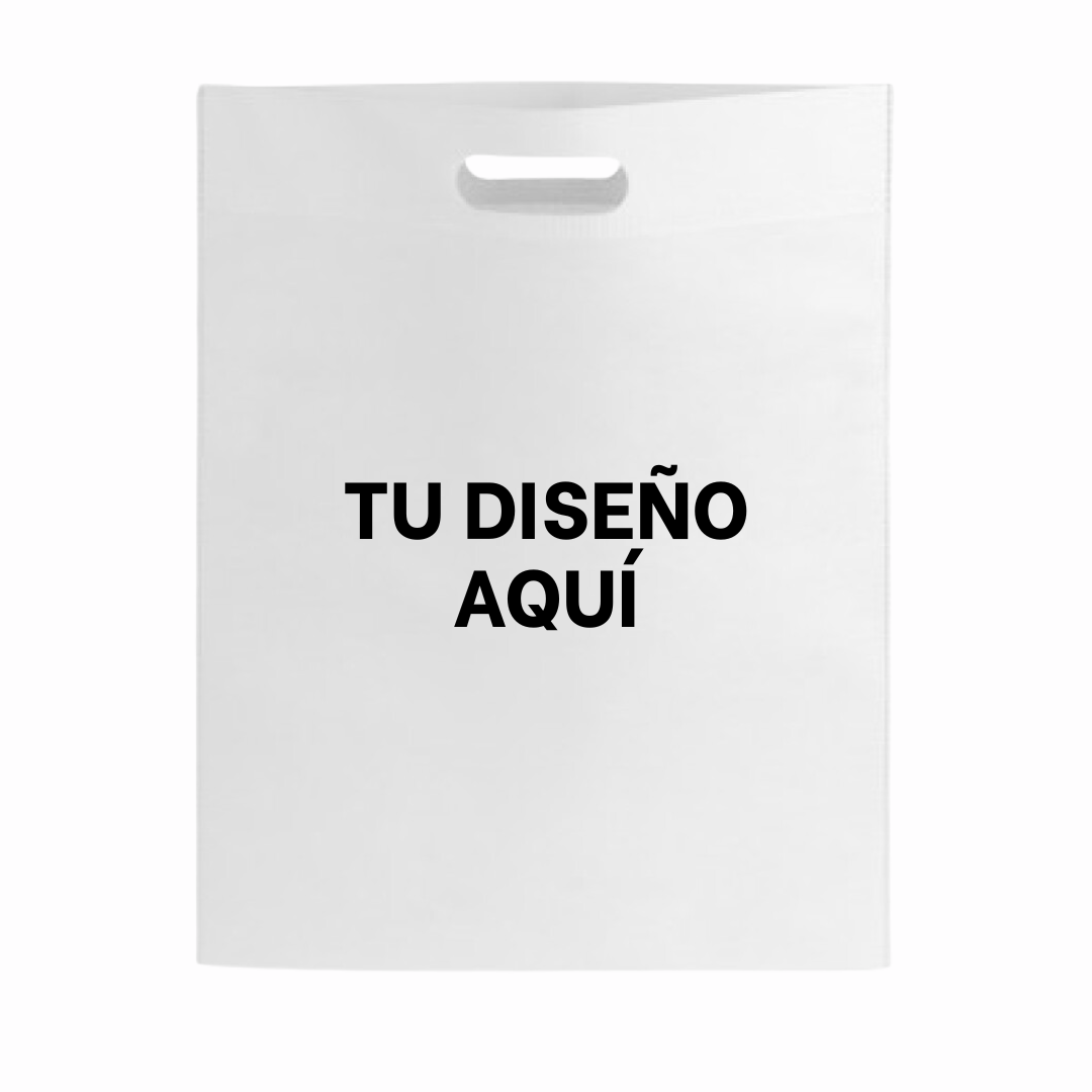BOLSA DE TNT 40x30 cm SACABOCADO BLANCO