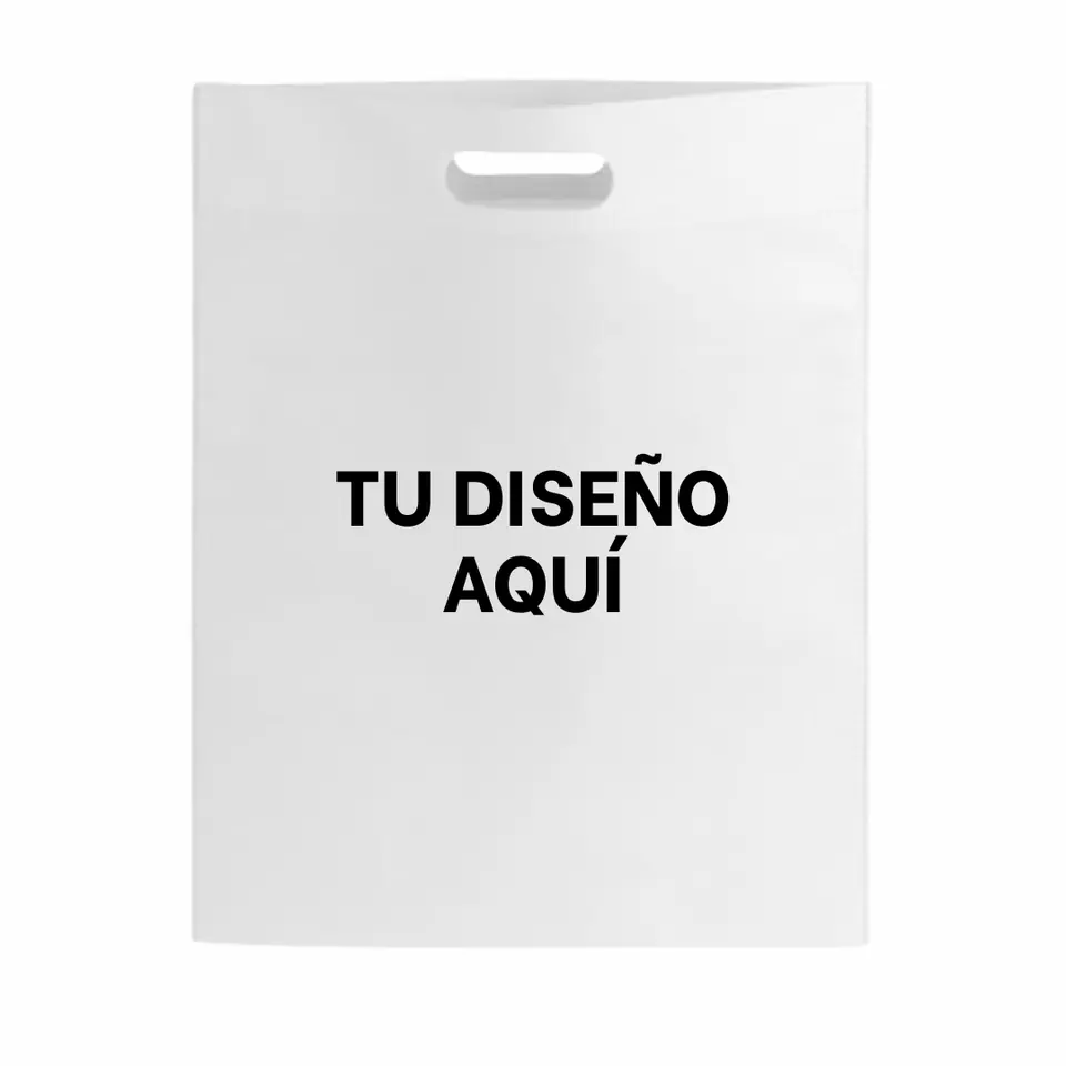 BOLSA DE TNT 40x30 cm SACABOCADO BLANCO