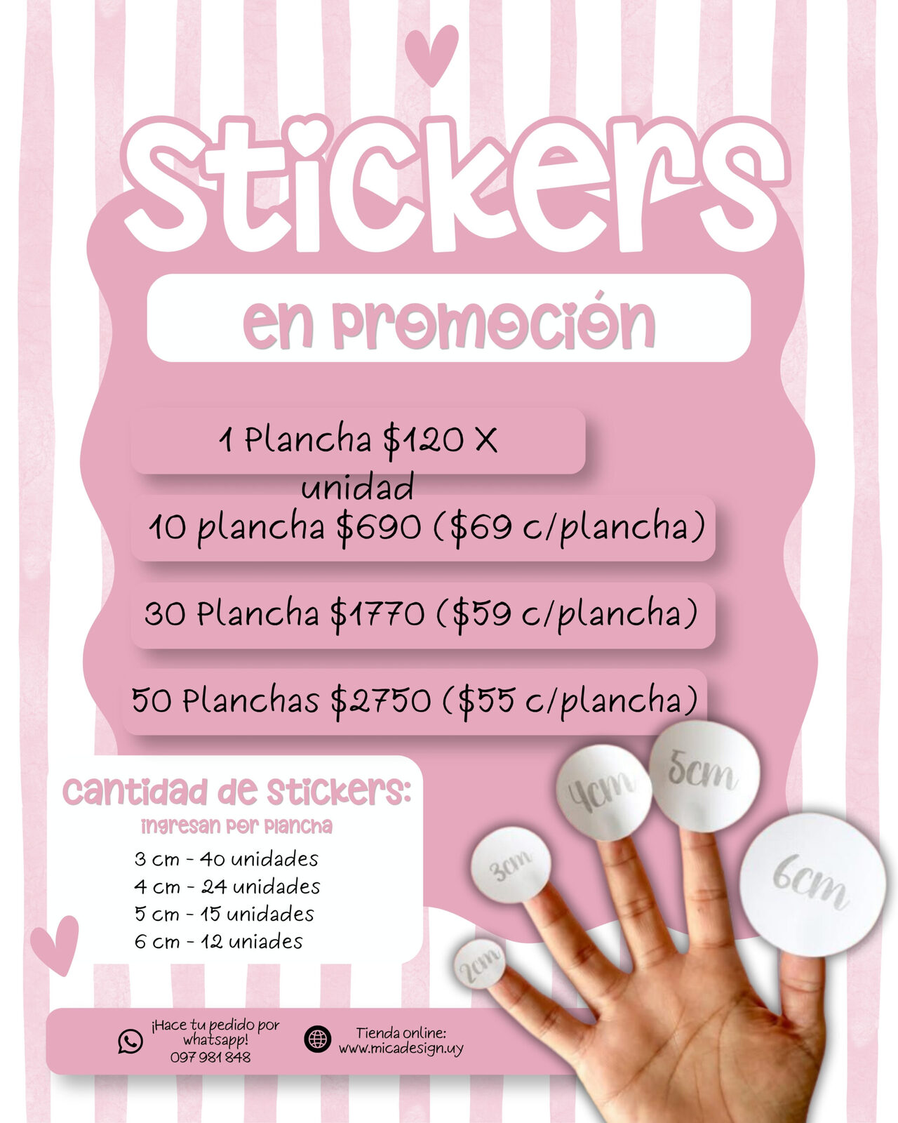 10 PLANCHAS DE STICKERS $690