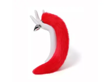 PLUG ANAL CON COLA ZORRO ROJA