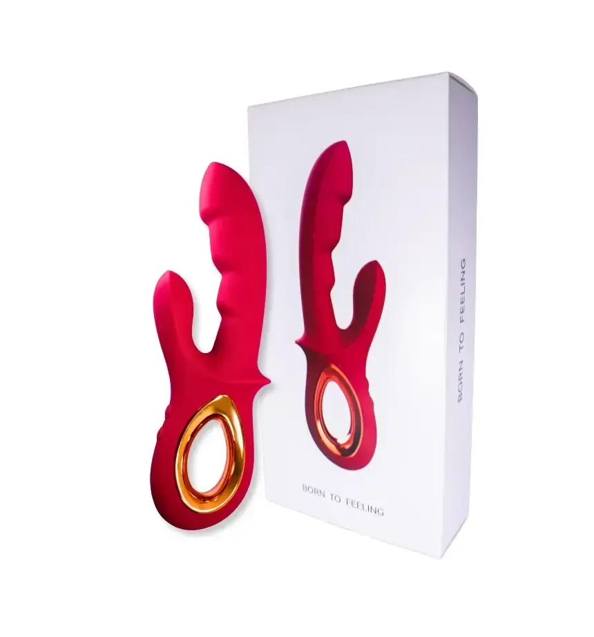 VIBRADOR RABBIT DE SILICONA RECARGABLE USB CON ESTIMULACION DE PUNTO G Y CLITORIS