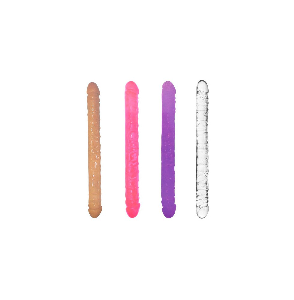 DILDO DOBLE CABEZA 43 X 3,8 CM VIOLETA