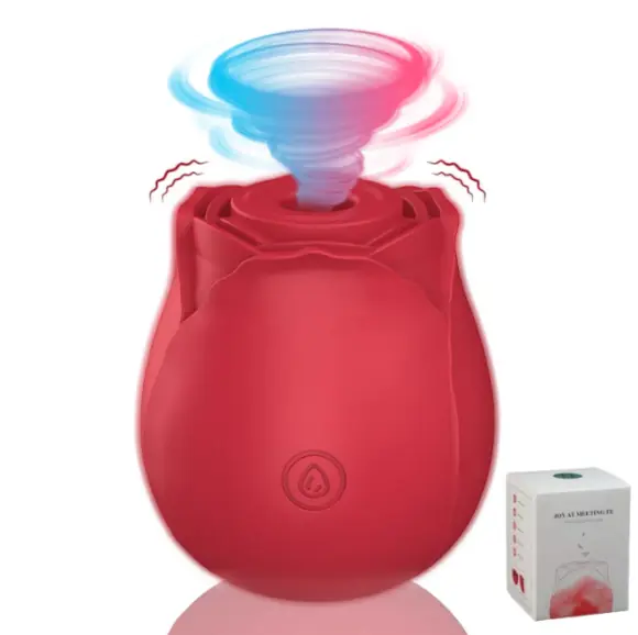 VIBRADOR SUCCIONADOR ROSA 10 VELOCIDADES