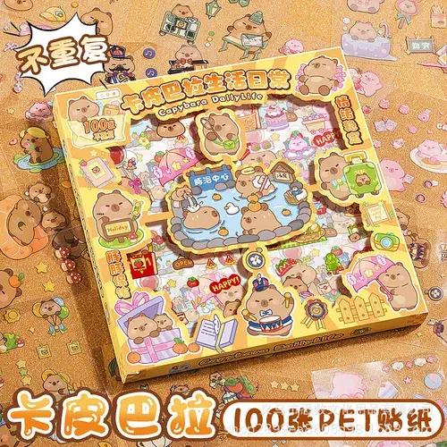 Stickers Capibara 100 Hojas