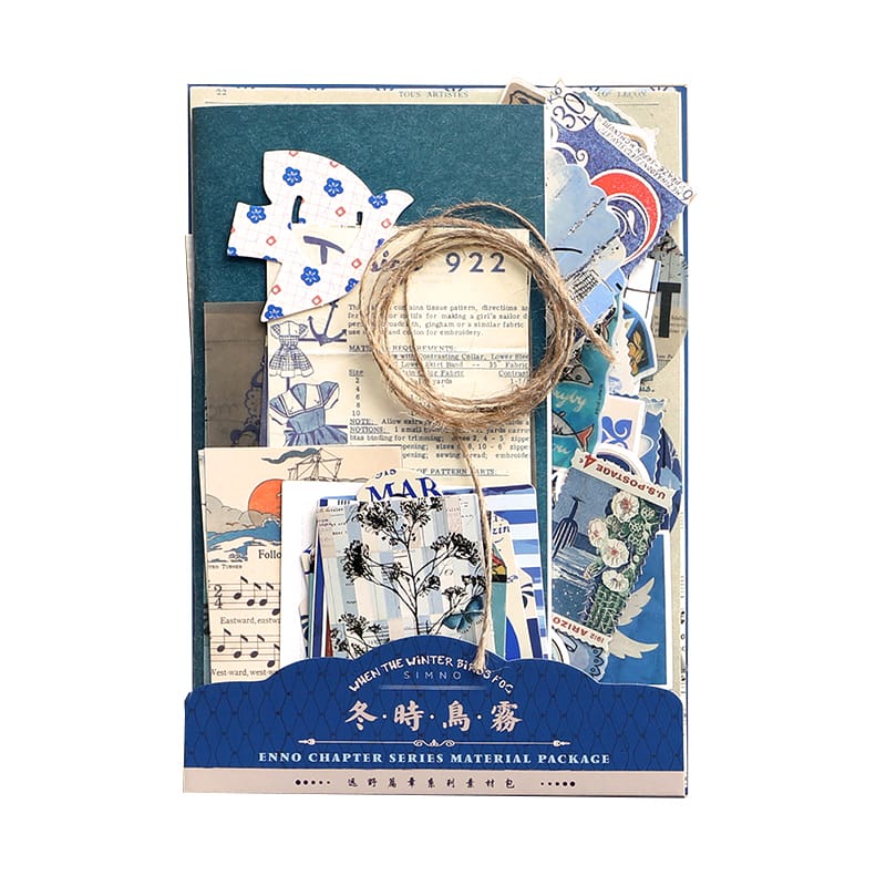 Set Materiales Scrapbooking - Azul