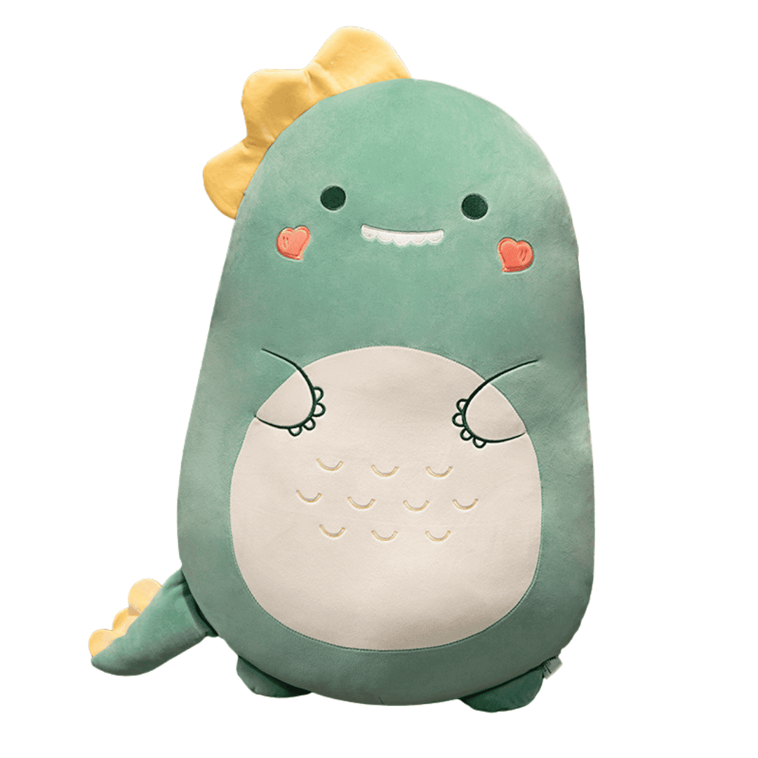Peluche almohadón dino verde 80 cm