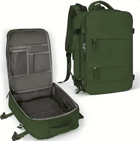 Mochila De Viaje Color Verde Oliva