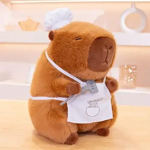 Peluche Capibara Cocinero 35cm con espatula