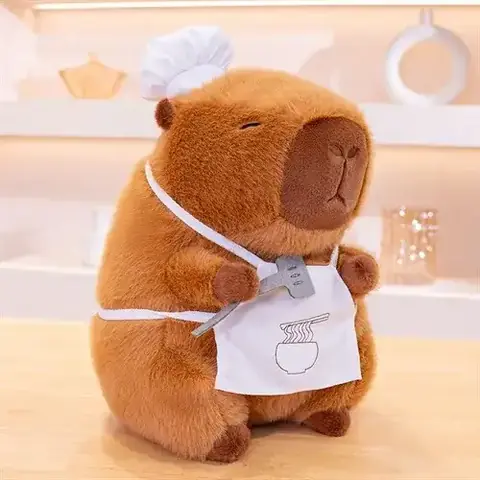 Peluche Capibara Cocinero 35cm con espatula