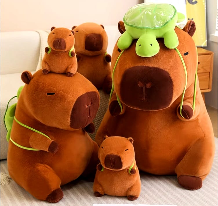 Capibara Con Mochila de Tortuga 70cm