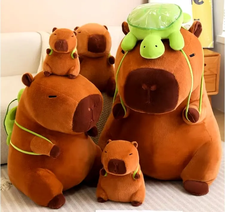 Capibara Con Mochila de Tortuga 70cm