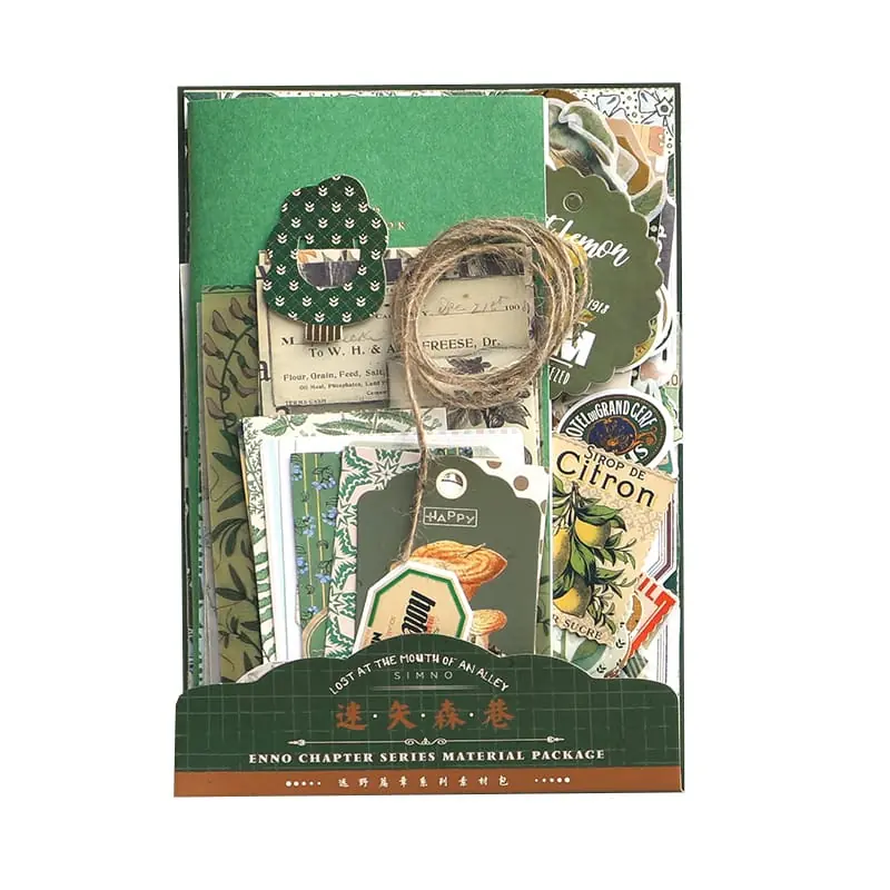 Set Materiales Scrapbooking - Verde