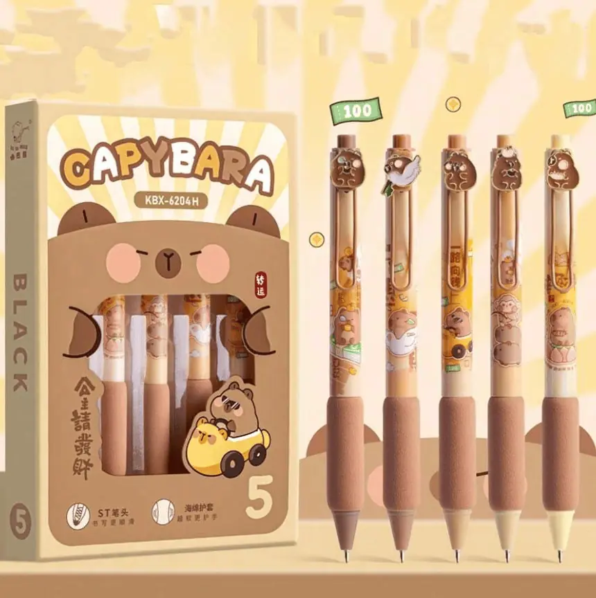 Pack x5 Lapiceras Capibara