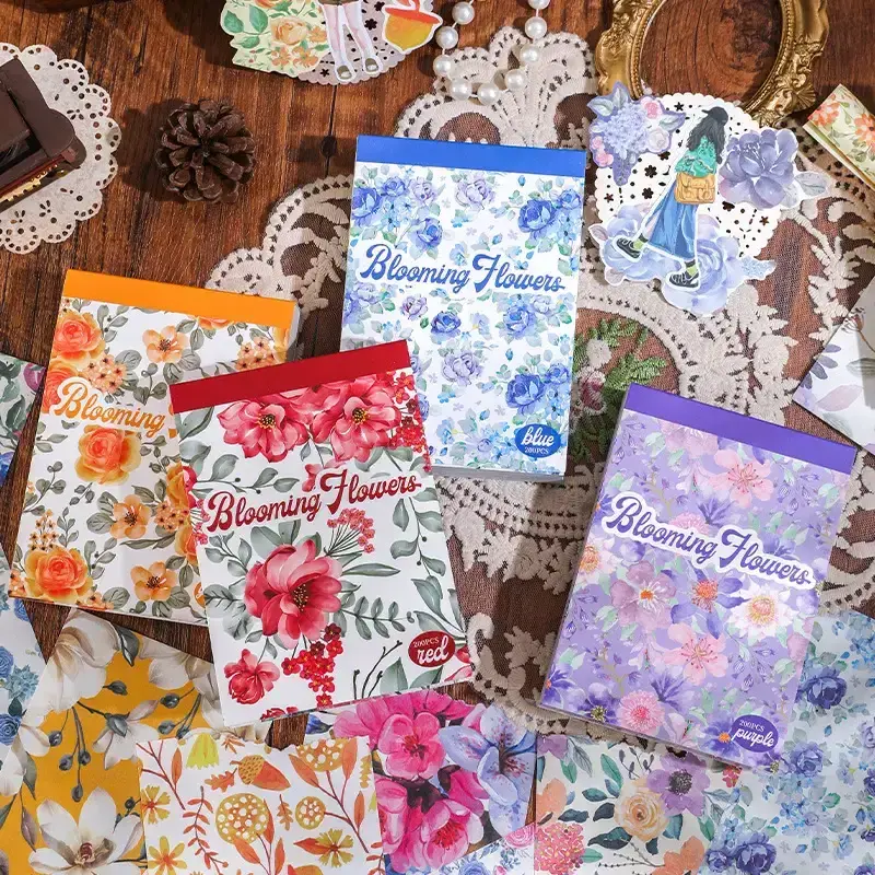 Libro de stickers florales 200 Hojas