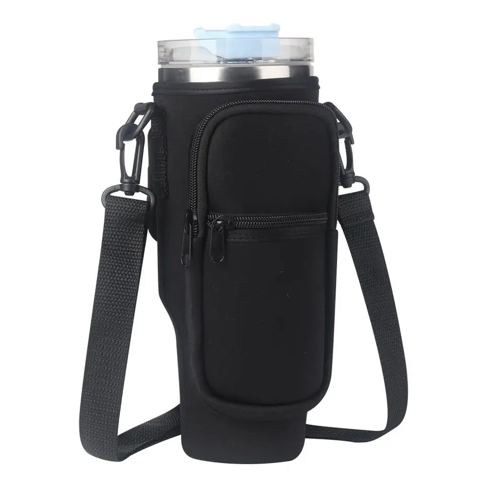 Bandolera Para Jarro Térmico tipo Tumbler y Quencher  1.2lts Negro