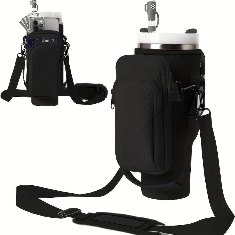 Bandolera Para Jarro Térmico tipo Quencher Texturada- 1.2lts Negro