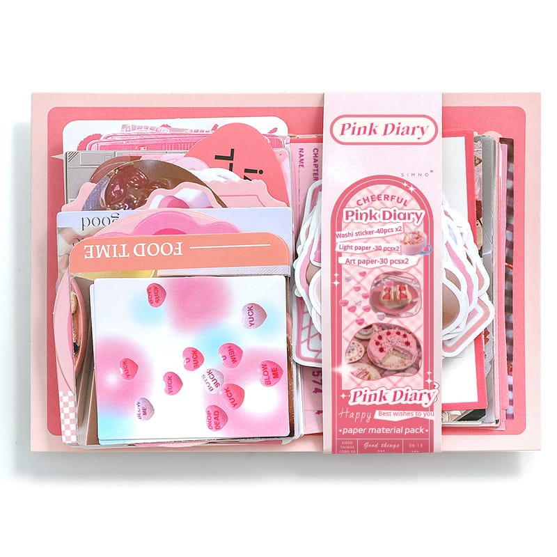 Set De Scrapbooking Pastel Rosa