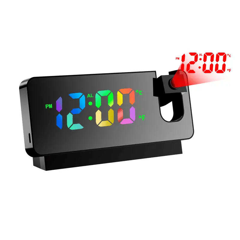 Reloj Con Proyector Negro