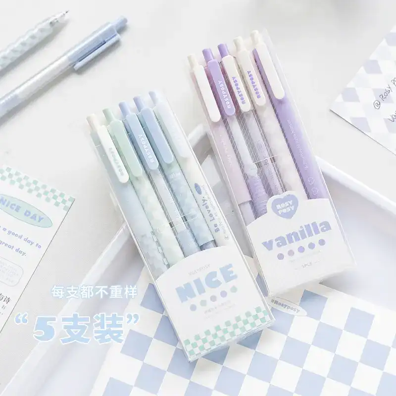Pack x5 Lapiceras de gel violeta