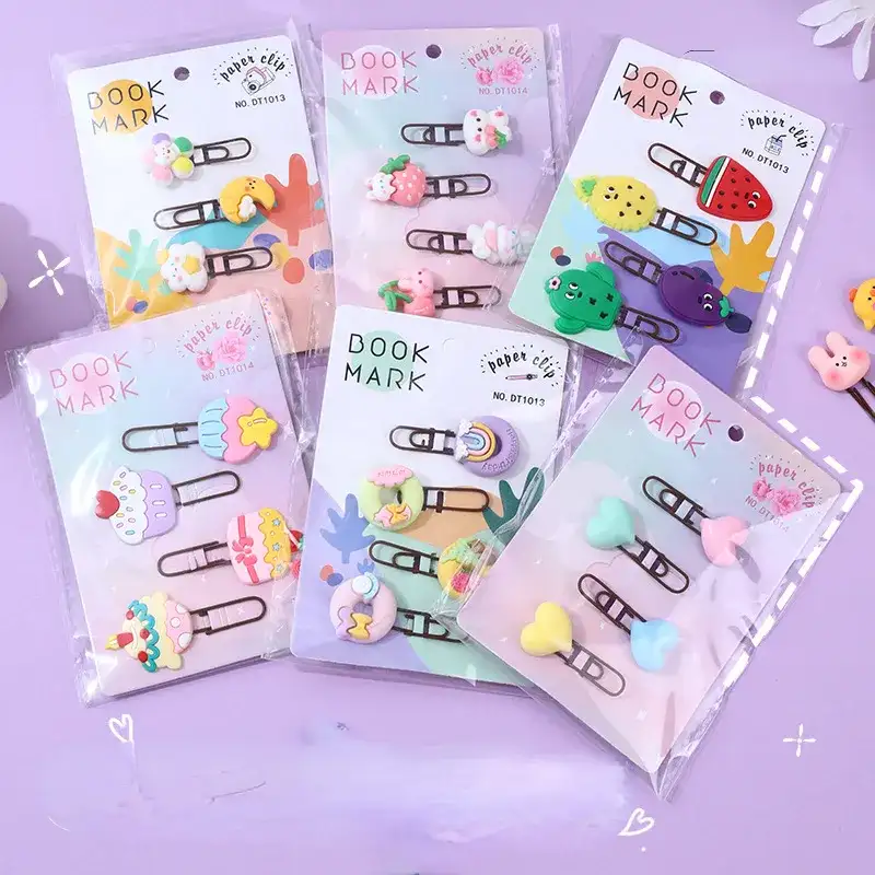 Pack x4 Marcalibros kawaii