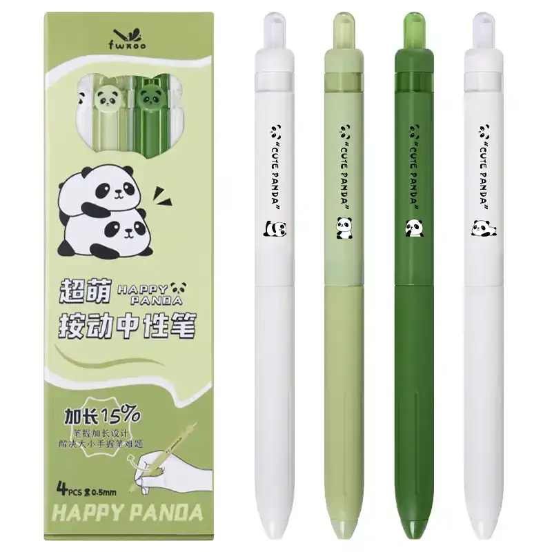 Pack x4 Bolígrafos Panda de gel