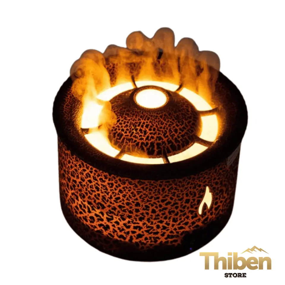 Humificador Volcan con Niebla y Led Negro