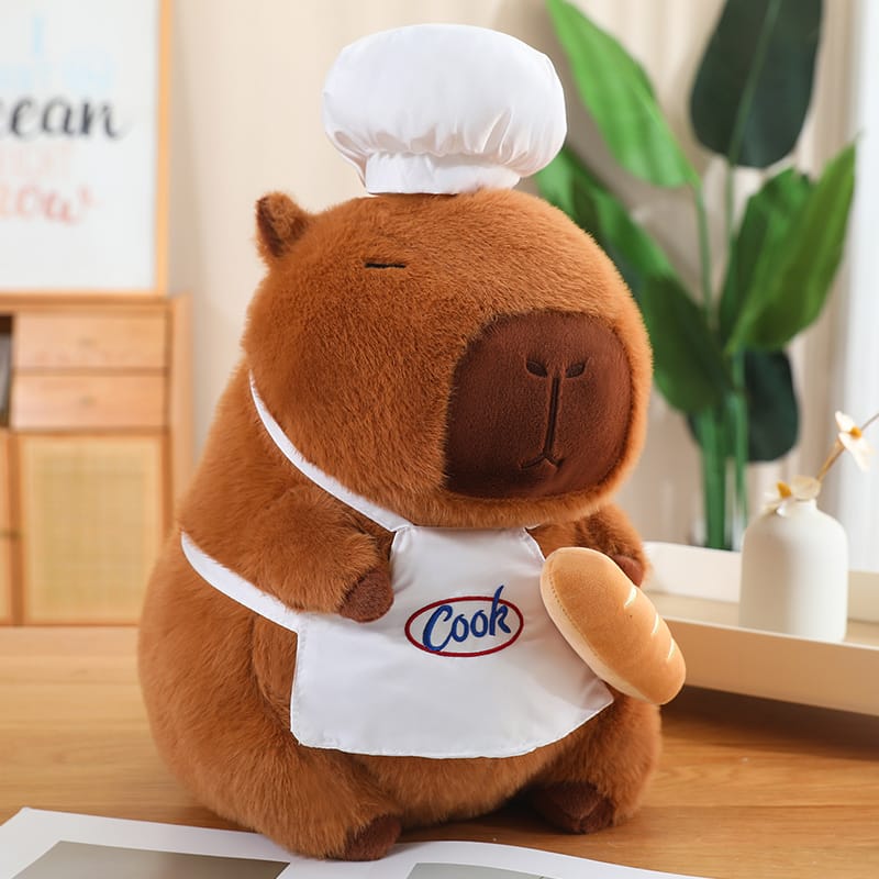 Peluche Capibara Panadero 35cm con Pancito