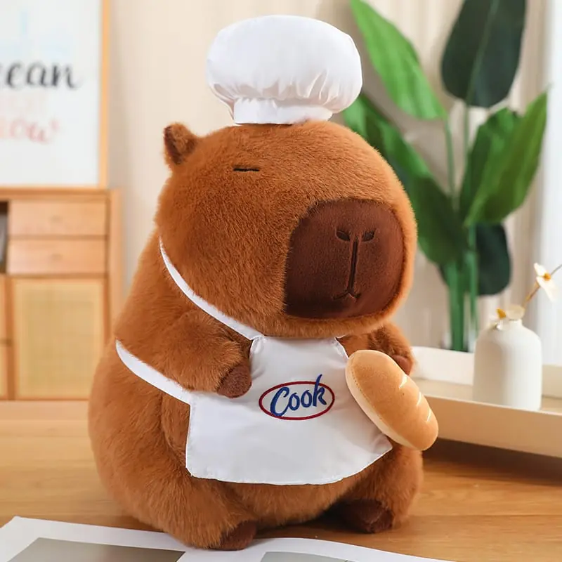 Peluche Capibara Panadero 35cm con Pancito